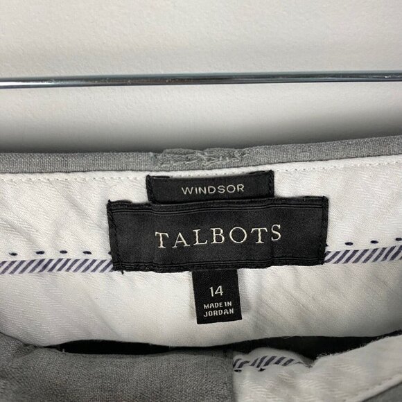 Talbots Dress Pants Size 14 Womens Windsor Gray Straight Leg Stretch Career - Picture 4 of 9